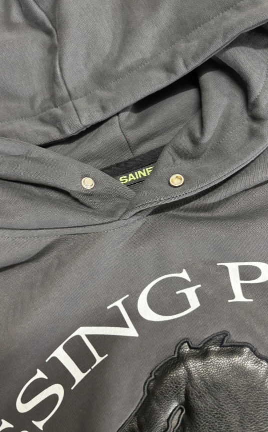 Leather Patch Hoodie