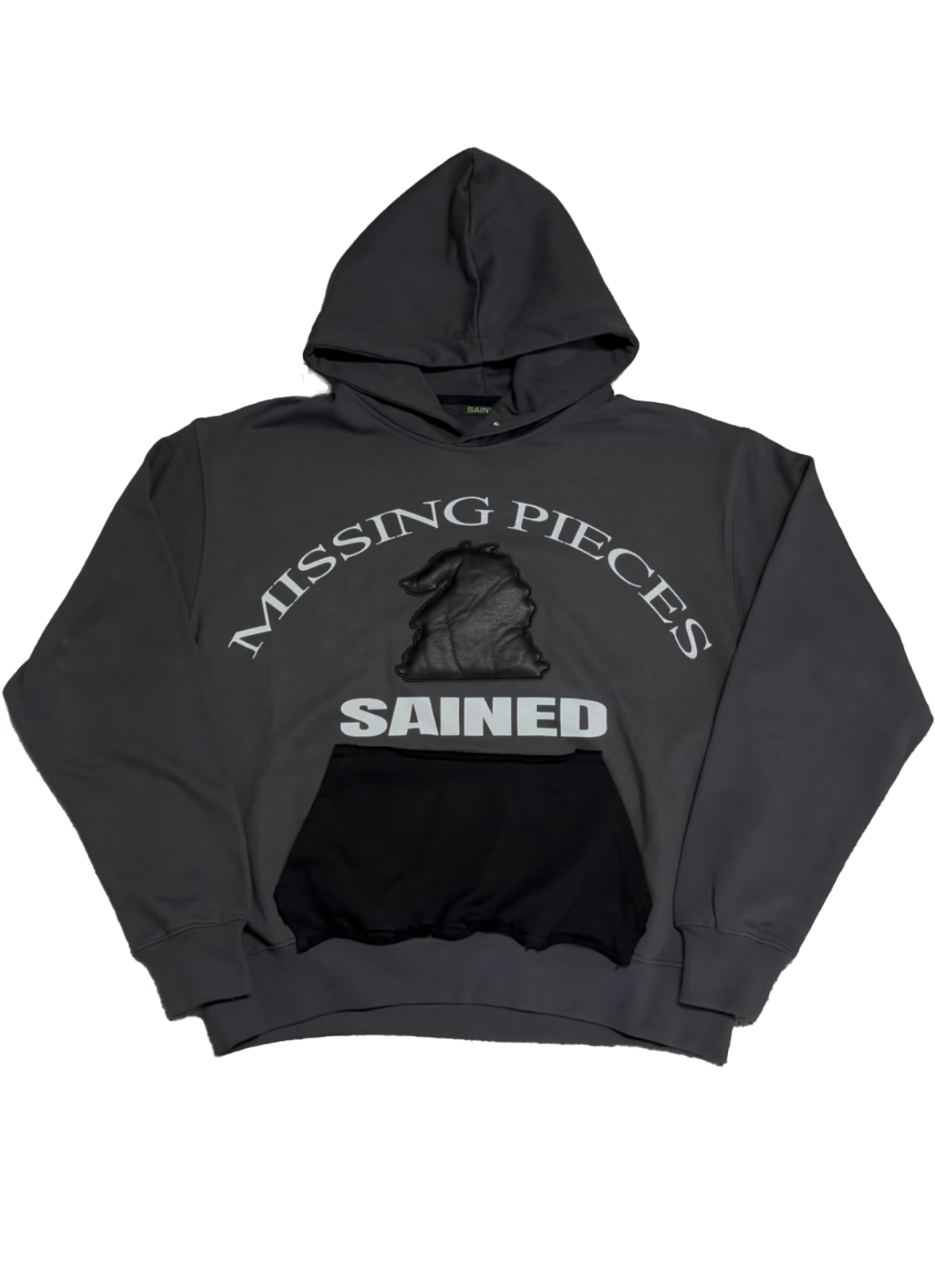 Leather Patch Hoodie